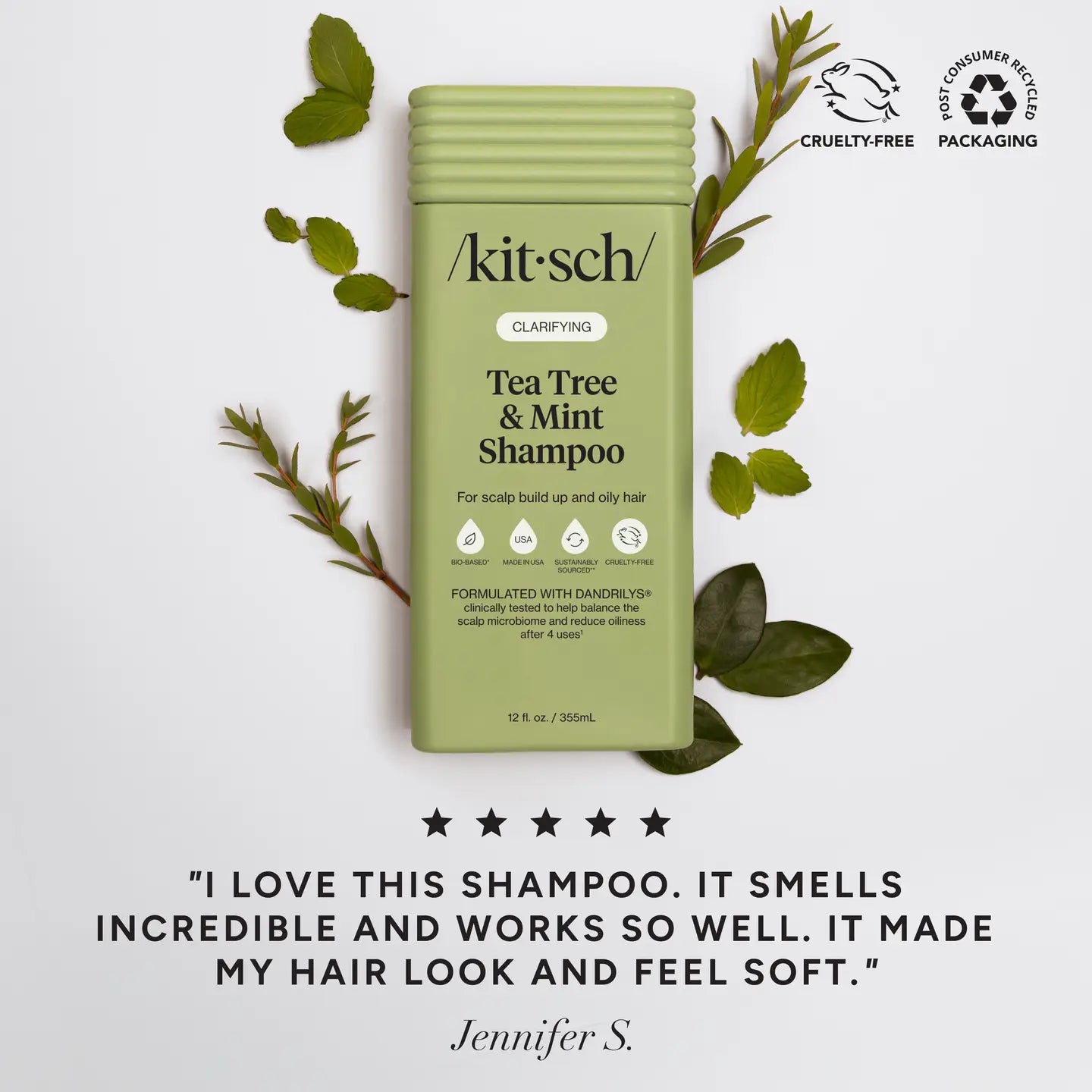 Kitsch Clarifying Tea Tree & Mint Shampoo & Conditioner Combo