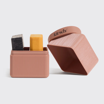Kitsch 2-Compartment Travel Case-Terracotta