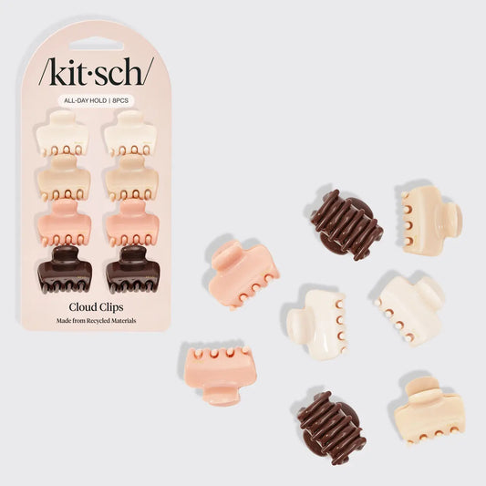 Kitsch Recycled Plastic Mini Cloud Clips 8pc Set