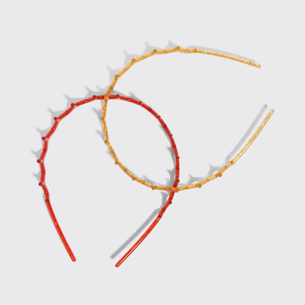 Kitsch Zig Zag Headband 2pc Set- Gold & Red