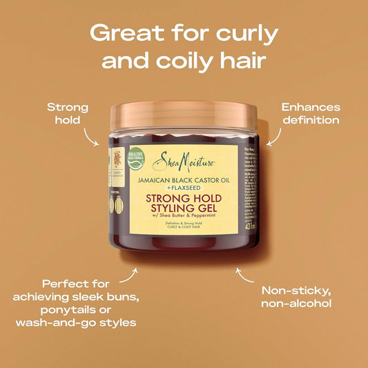 Shea Moisture Jamaican Black Castor Oil & Flaxseed Strong Hold Styling Gel 431ml