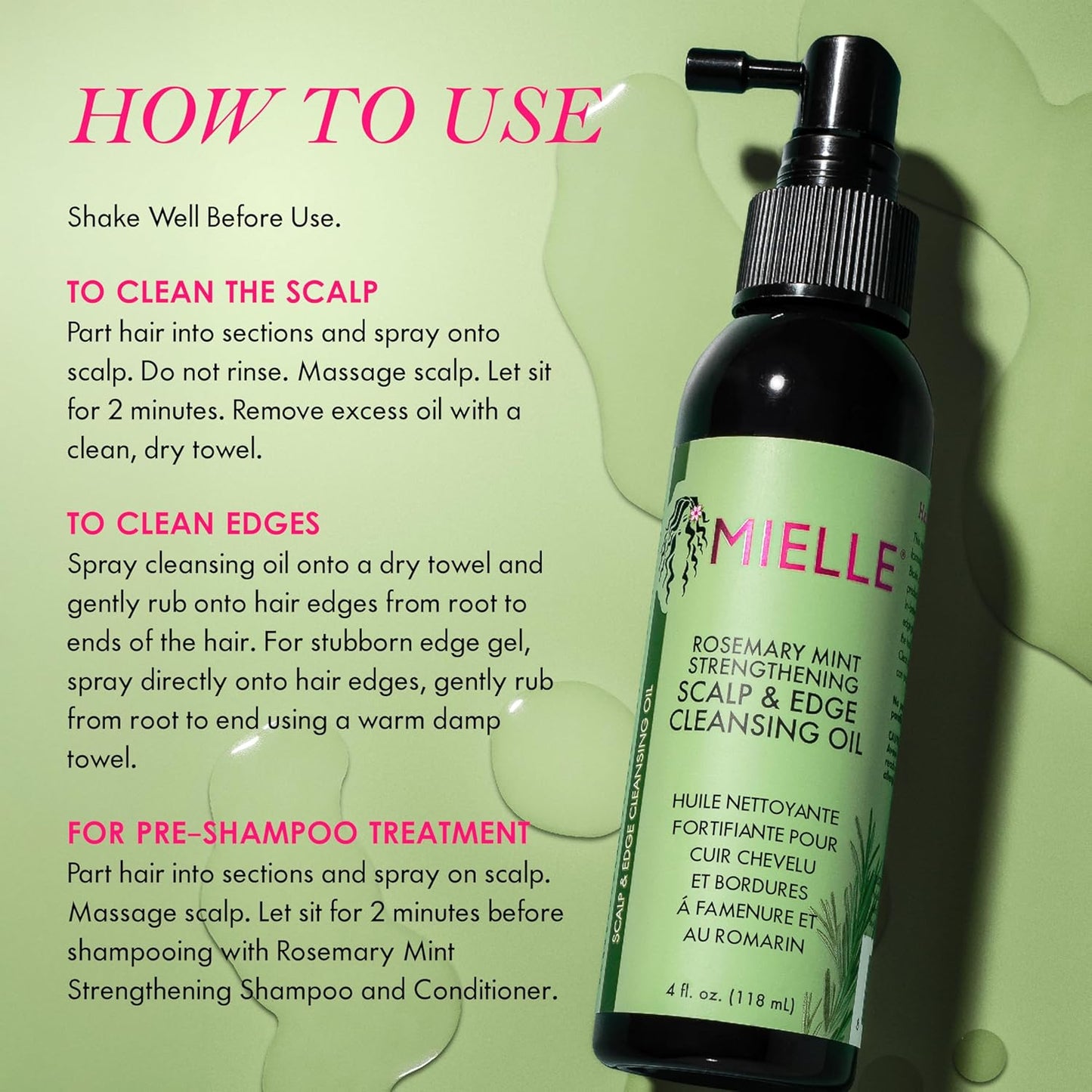Mielle Rosemary Mint Strengthening Scalp & Edge Cleansing Oil
