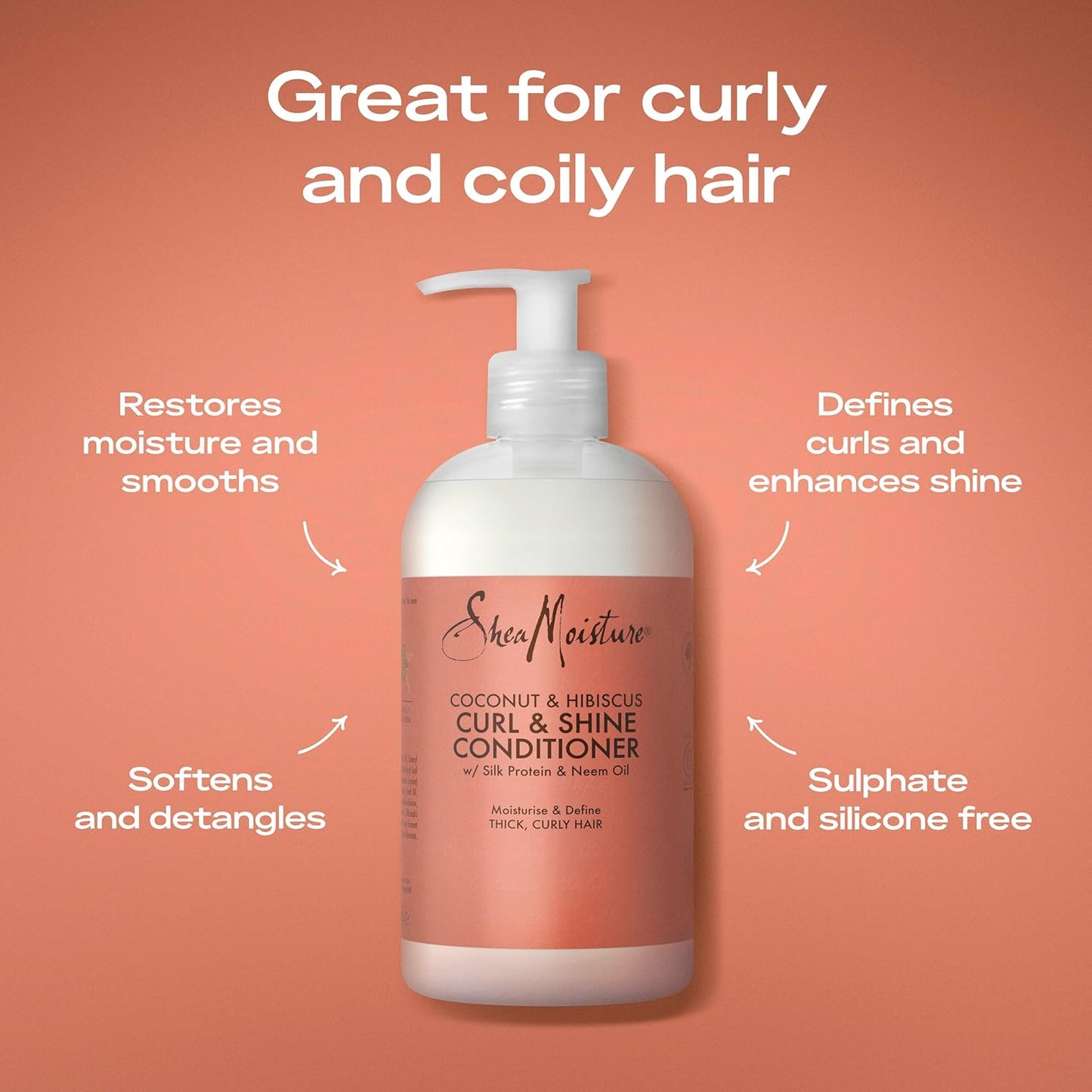 Shea Moisture Coconut & Hibiscus Curl & Shine Conditioner