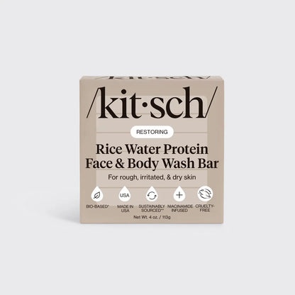 Kitsch Rice Water Protein Face & Body Wash Bar