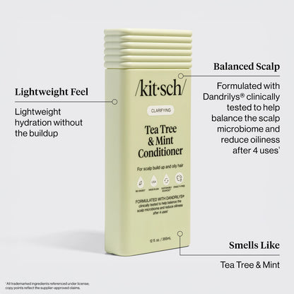 Kitsch Clarifying Tea Tree & Mint Shampoo & Conditioner Combo