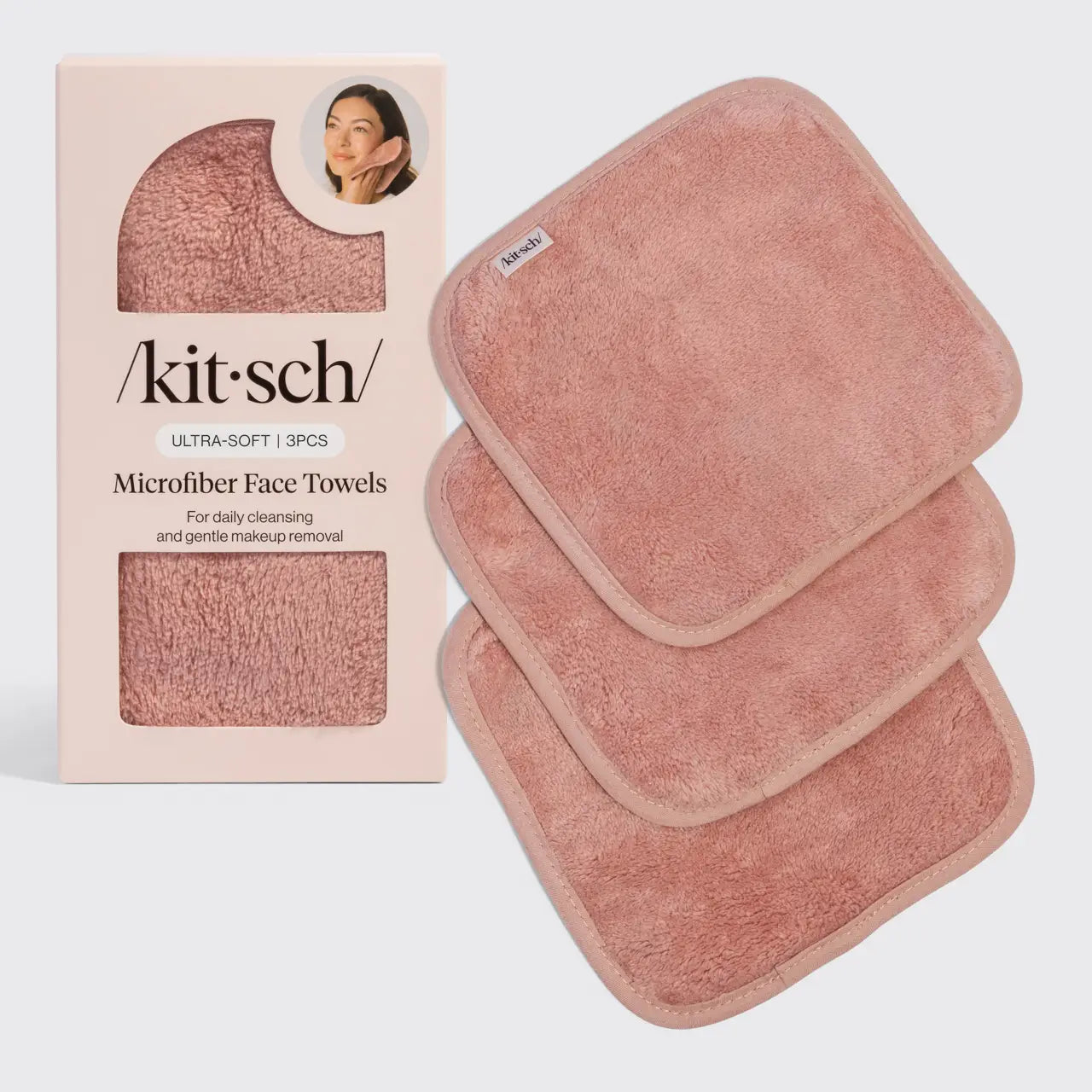 Kitsch Microfiber Face Towels 3pc Set