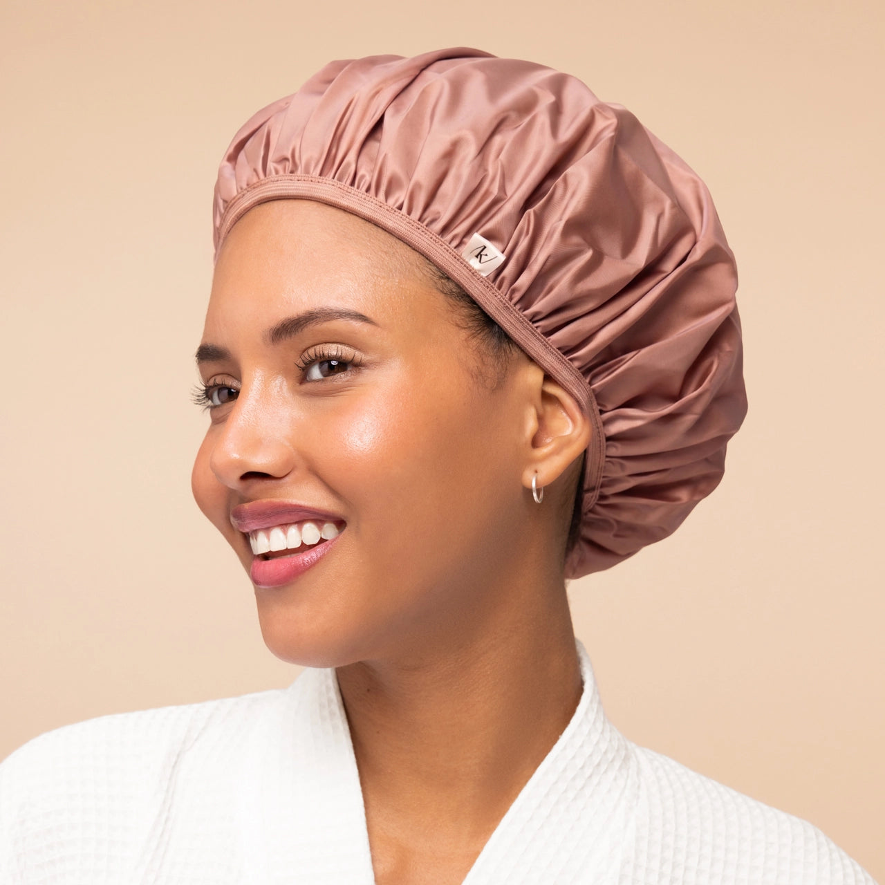 Kitsch Shower Cap 2pc Set- Terracotta & Brown