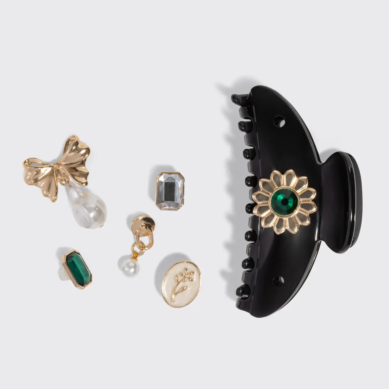 Kitsch Kitschpop™️ Curved Claw Clip 7pc Set Vintage - Black