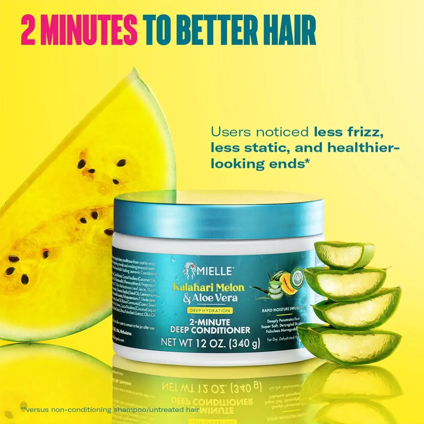 Mielle Kalahari Melon & Aloe Vera Deep Hydration 2-Minute Deep Conditioner