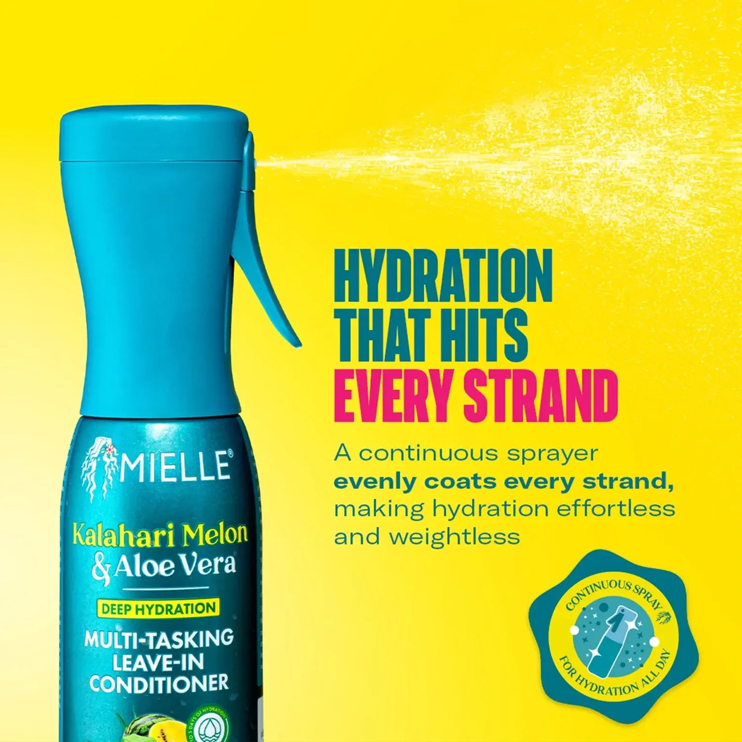 Mielle Kalahari Melon & Aloe Vera Deep Hydration Multi-Tasking Leave-In Conditioner