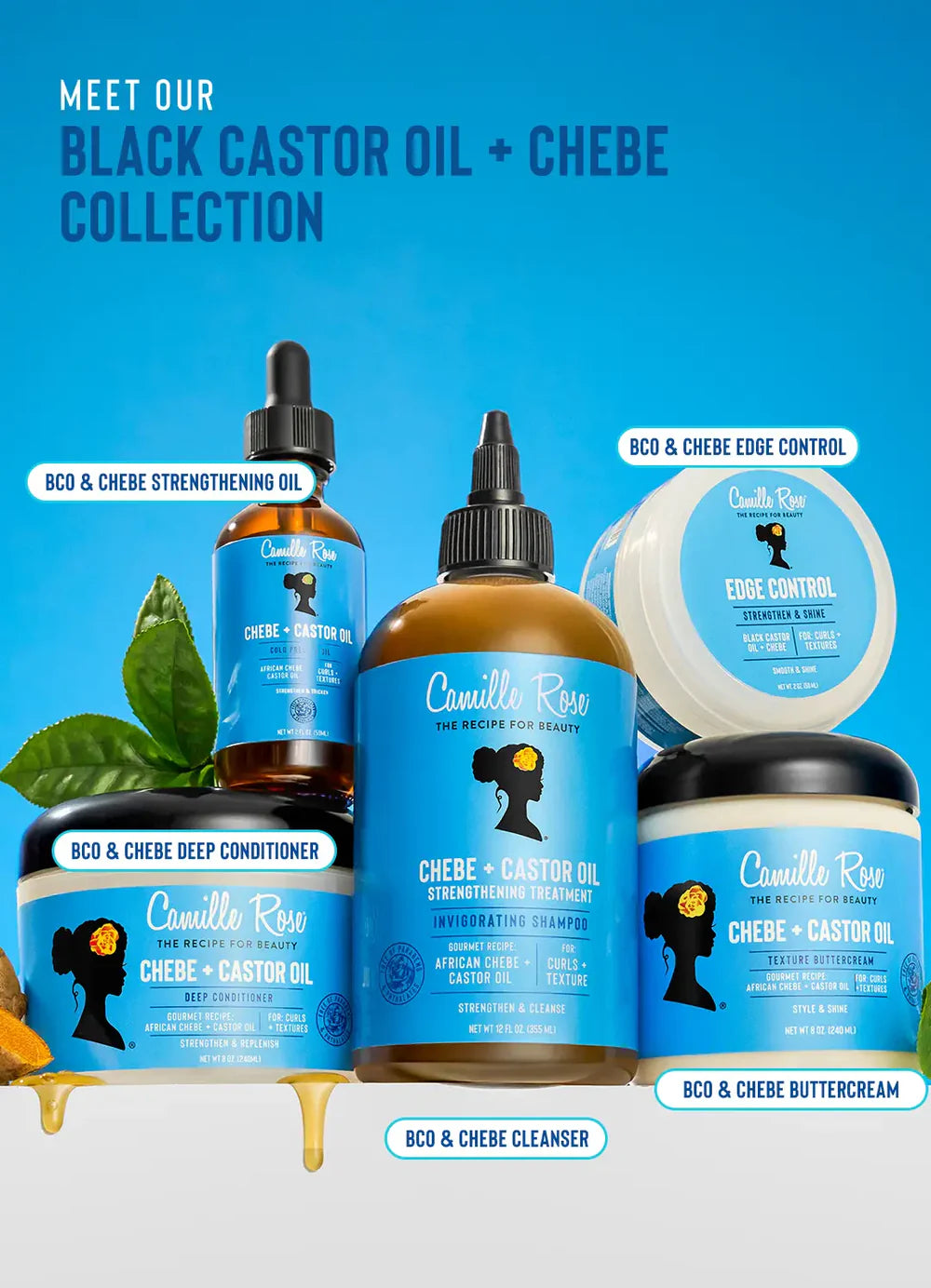 Camille Rose Black Castor Oil + Chebe Cleanse