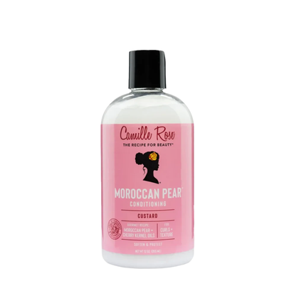 Camillle Rose Moroccan Pear Conditioning Custard bottle on a white background