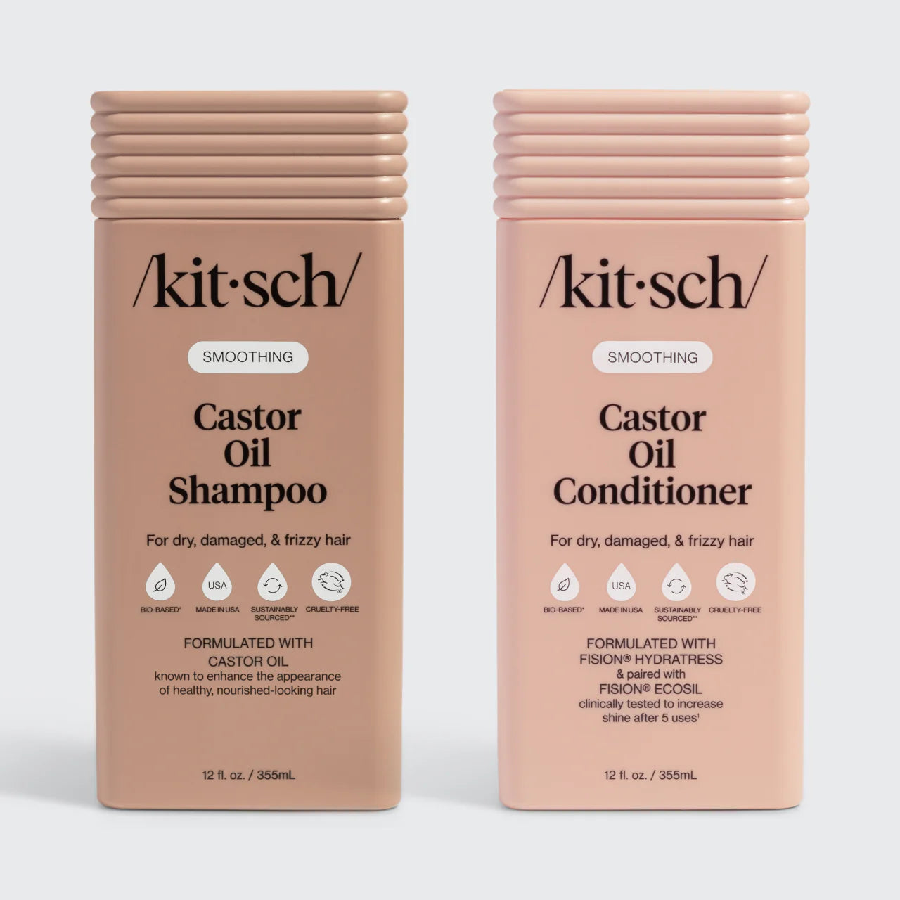 Kitsch Smoothing Castor Oil Shampoo & Conditioner Combo