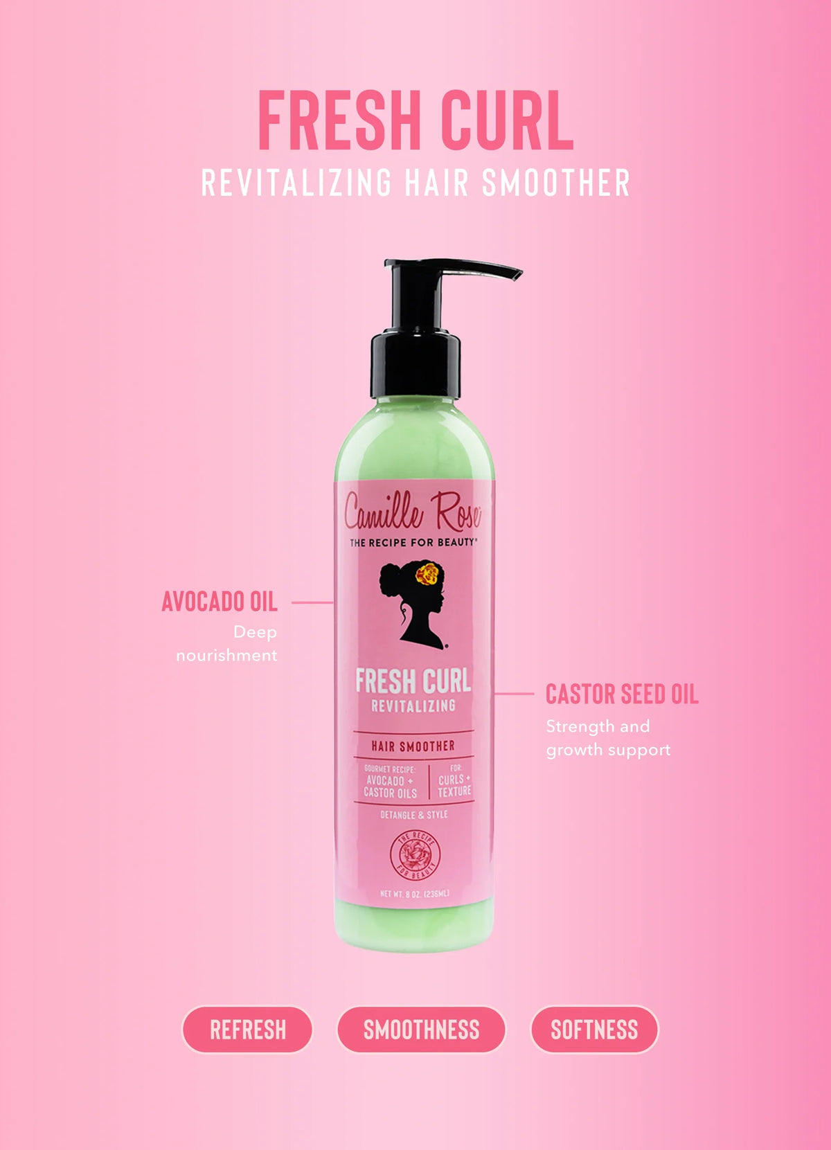Camille Rose Fresh Curl Revitalizing Hair Smoother 8oz