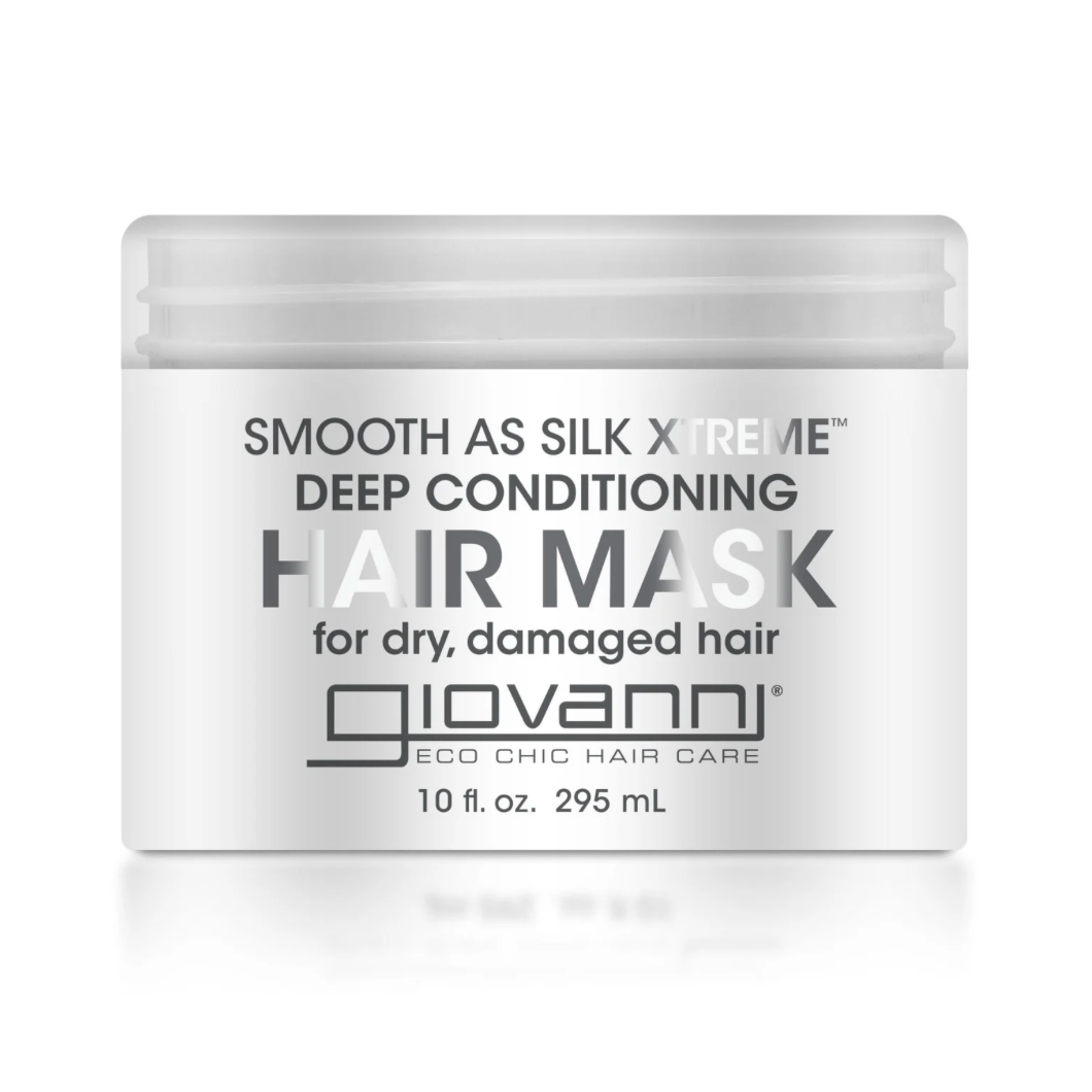 Jar of Giovanni Smooth as Silk Xtreme Deep Conditioning Hair Mask on a white background