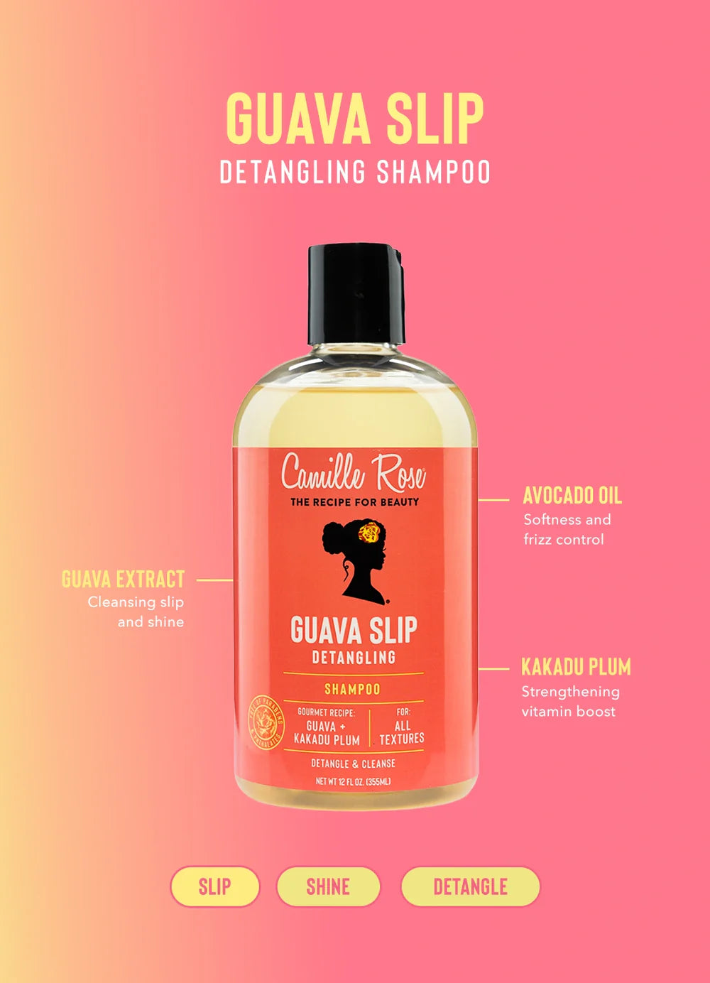 Camille Rose Guava Slip Shampoo