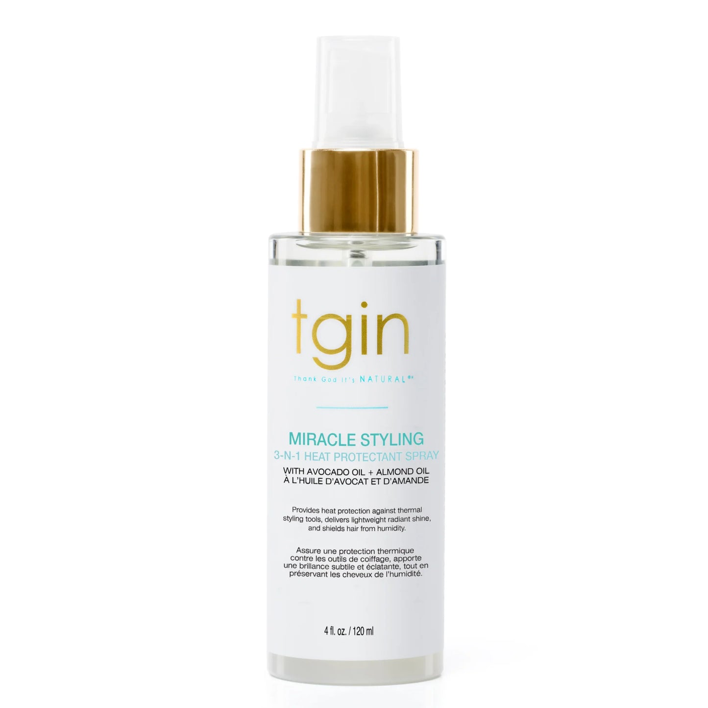 Tgin Miracle Styling 3-N-1 Heat Protectant Spray