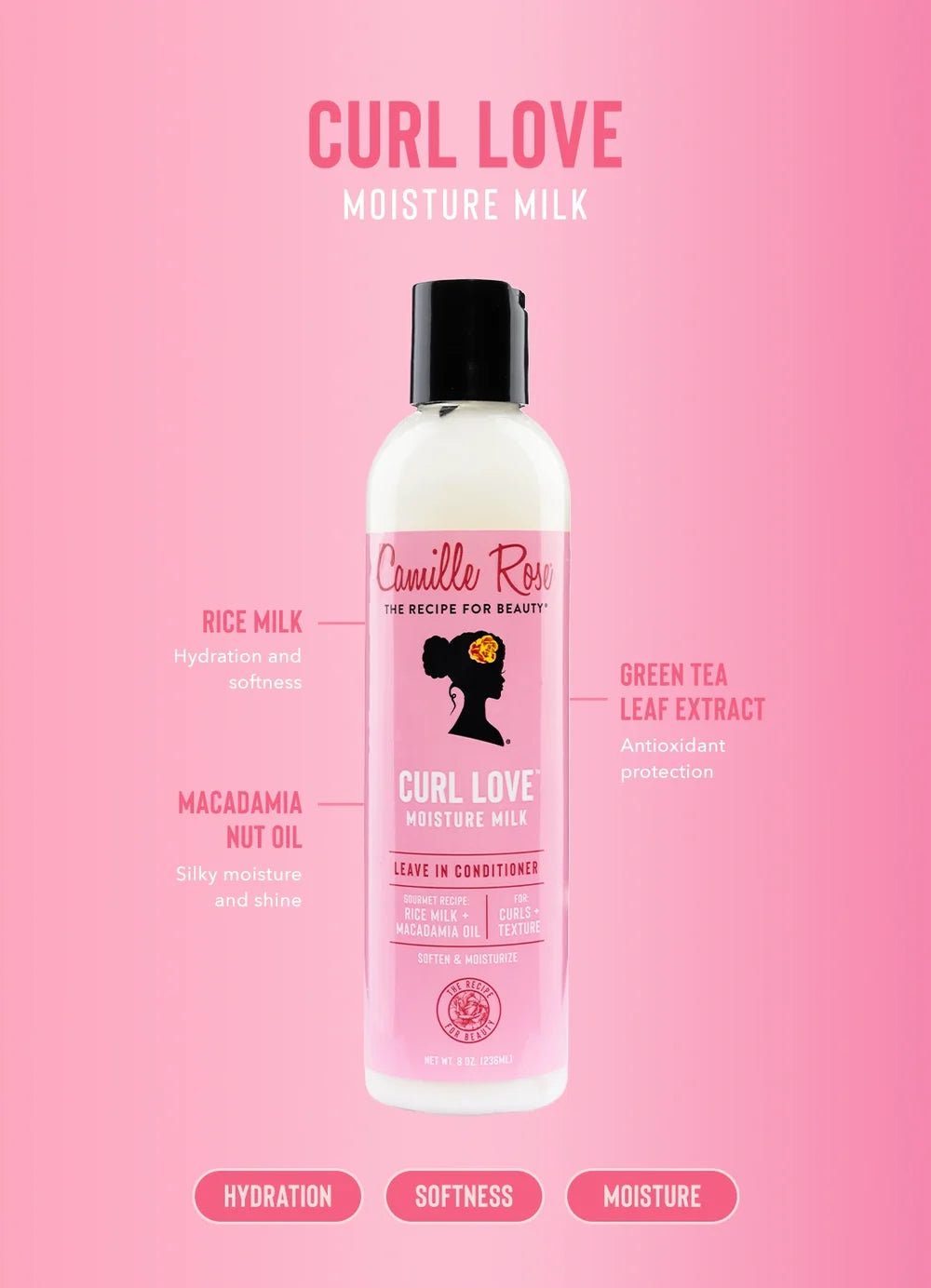 Camille Rose Curl Love Moisture Milk 8oz