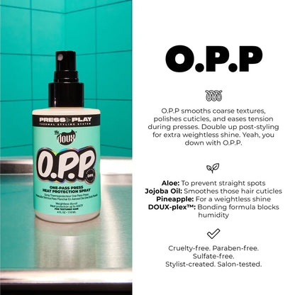 The Doux O.P.P One-Pass Press Heat Protection Spray 4oz
