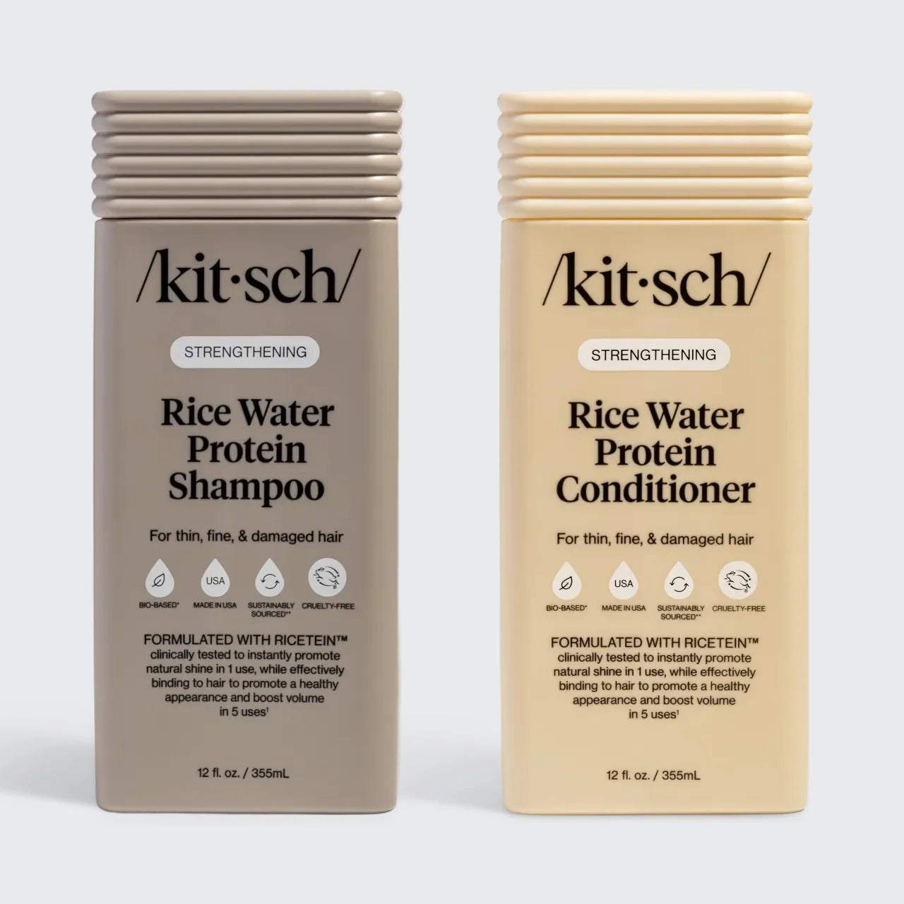 Kitsch Strengthening Rice Water Protein Shampoo & Conditioner Combo