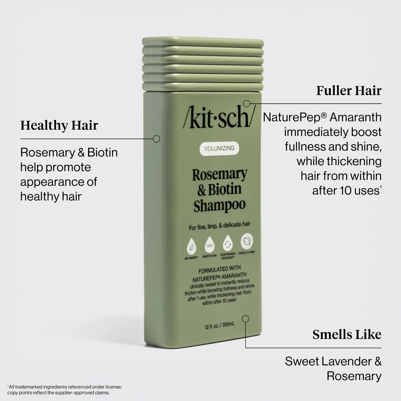 Kitsch Rosemary & Biotin Volumizing Shampoo & Conditioner Combo