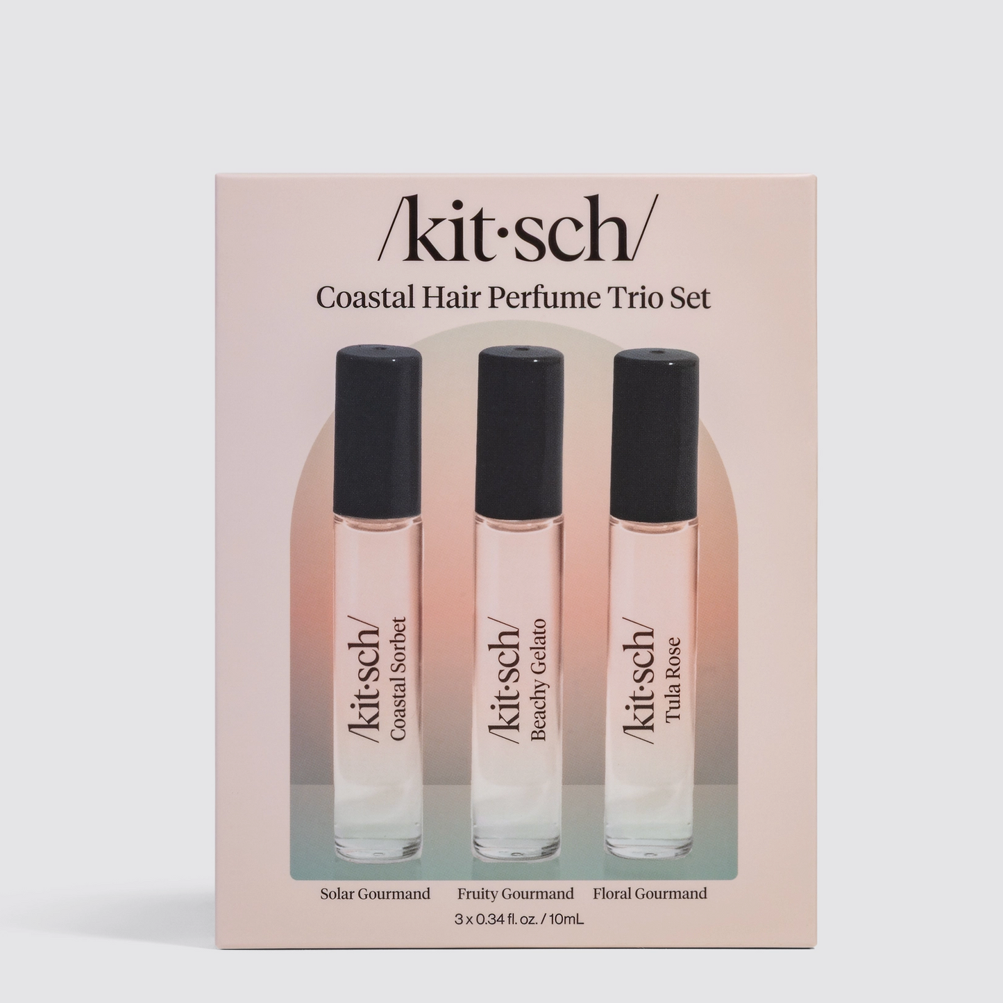 Kitsch Coastal Hair Perfume Trio Set packaging on a white background