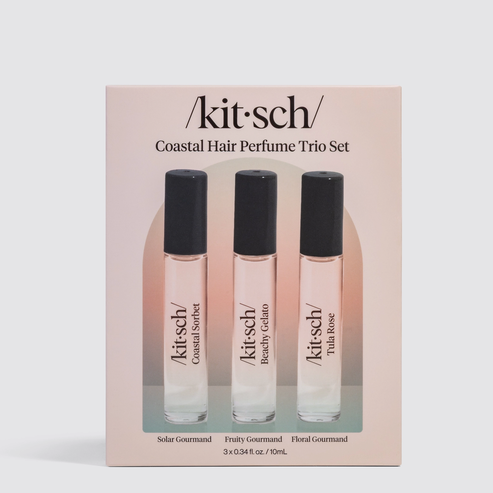 Kitsch Coastal Hair Perfume Trio Set packaging on a white background