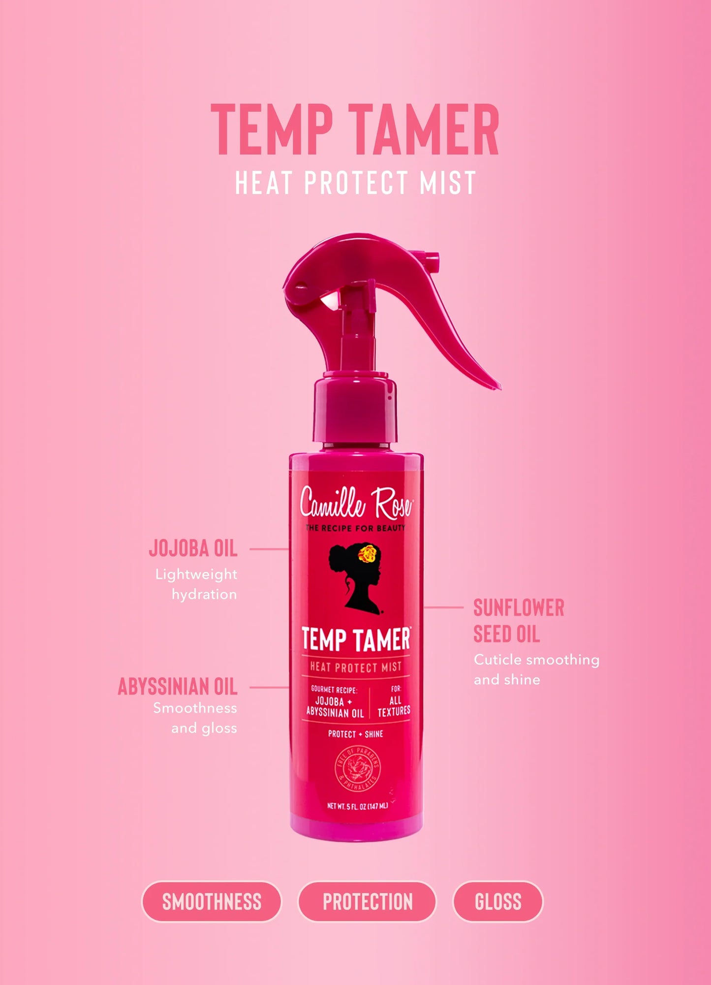 Camille Rose Temp Tamer Heat Protect Mist