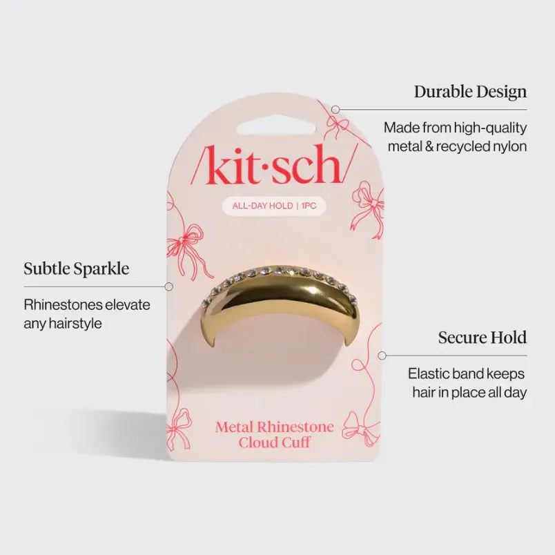 Kitsch White Rhinestone Cloud Clip