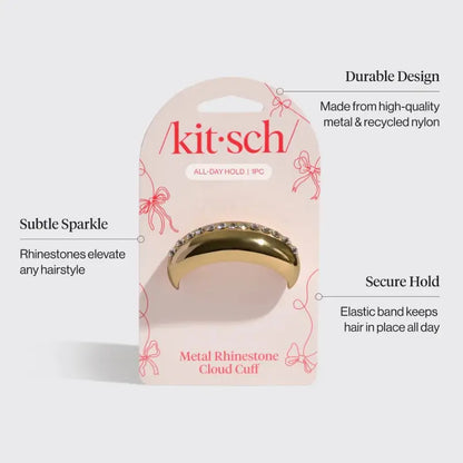 Kitsch White Rhinestone Cloud Clip