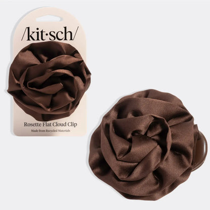 Kitsch Satin Rosette Medium Flat Cloud Clip