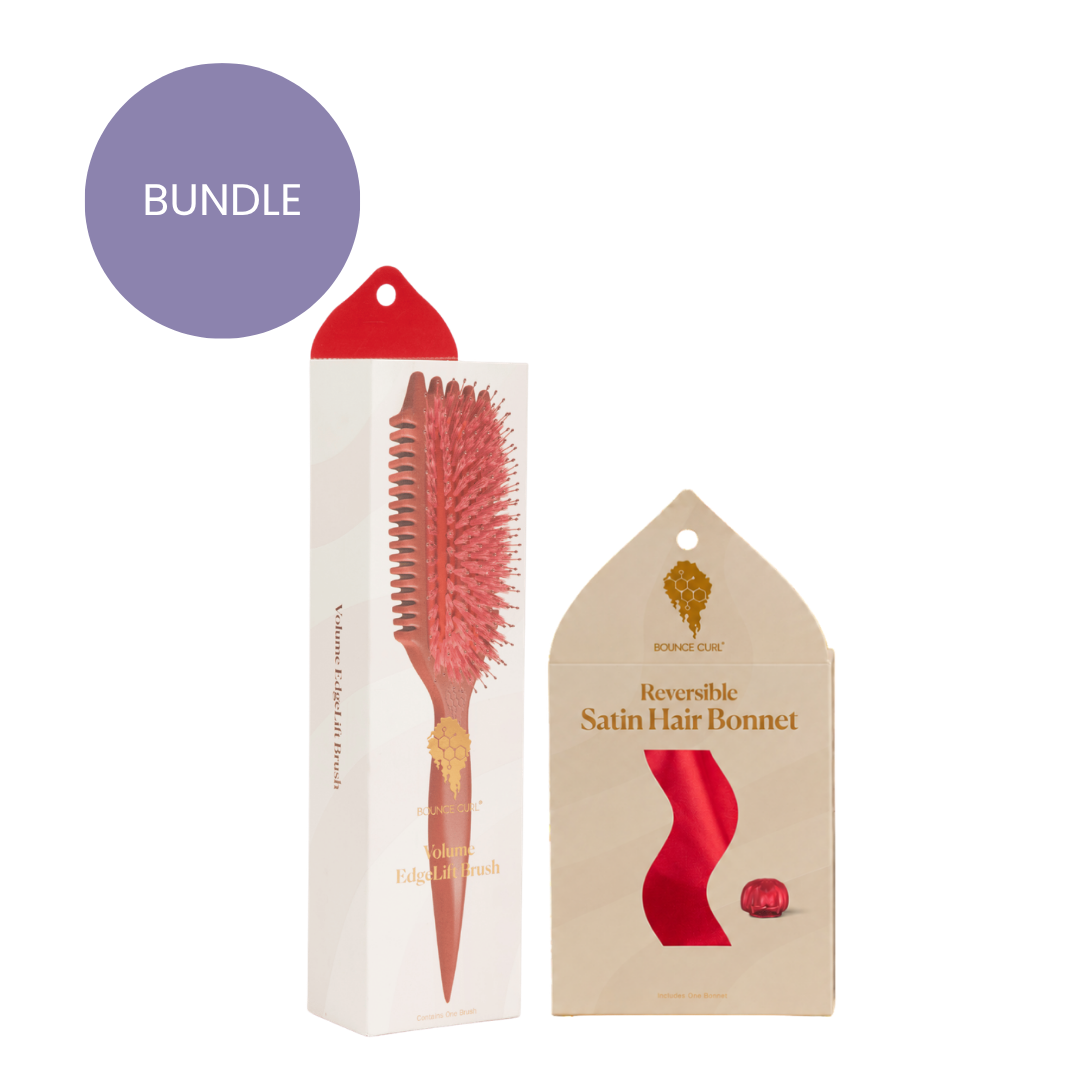 Bounce Curl Volume EdgeLift Brush & Satin Bonnet Bundle