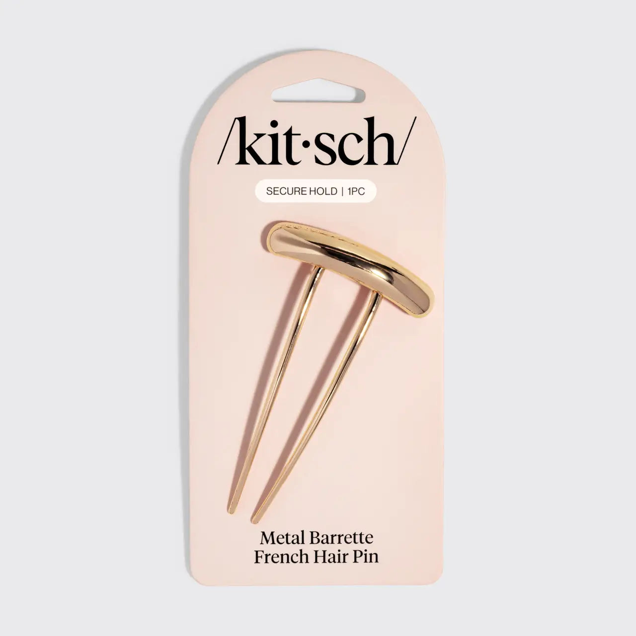 Kitsch Metal Barrette French Hair Pin- Gold