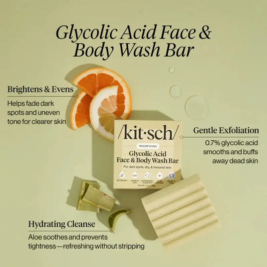 Kitsch Exfoliating Glycolic Acid Face and Body Wash Bar