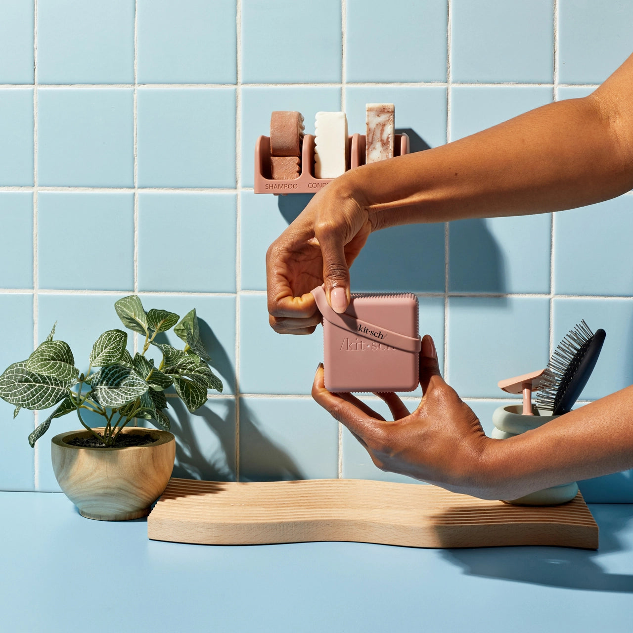 Kitsch 2-Compartment Travel Case-Terracotta