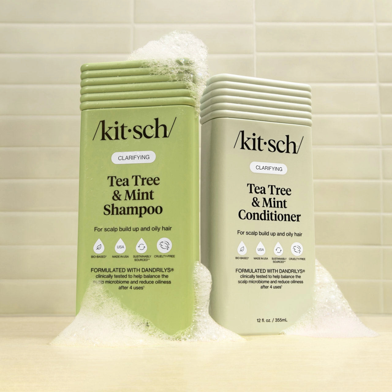Kitsch Clarifying Tea Tree & Mint Shampoo & Conditioner Combo