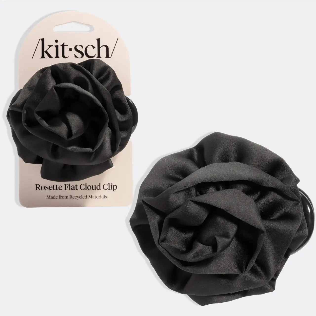 Kitsch Satin Rosette Medium Flat Cloud Clip