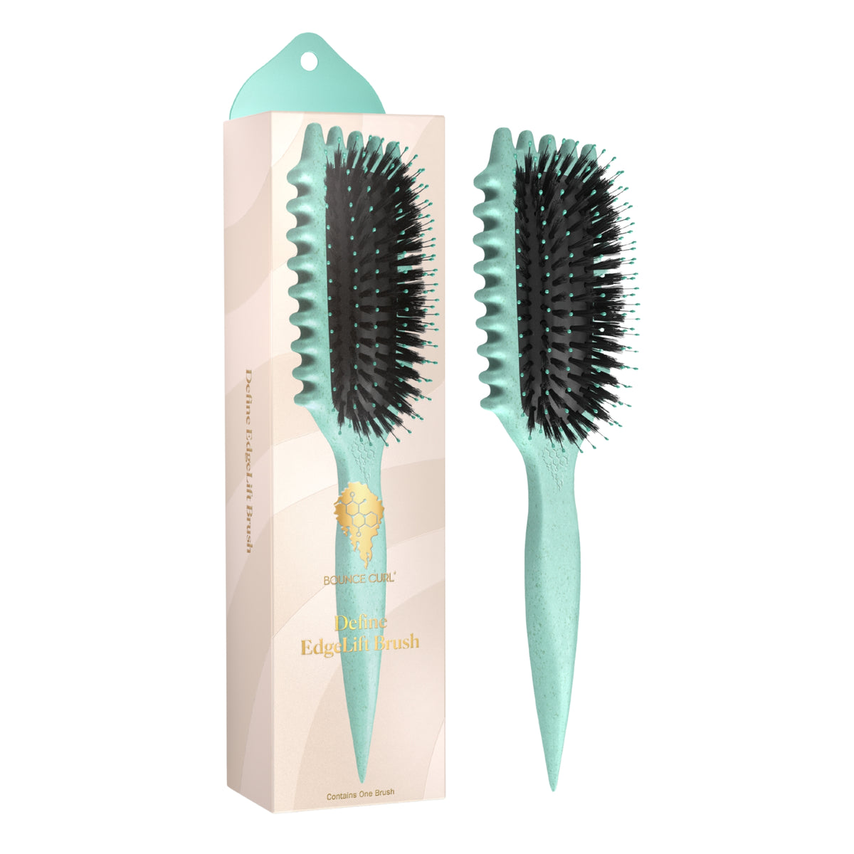 Bounce Curl Teal Define EdgeLift Brush & Satin Bonnet Bundle