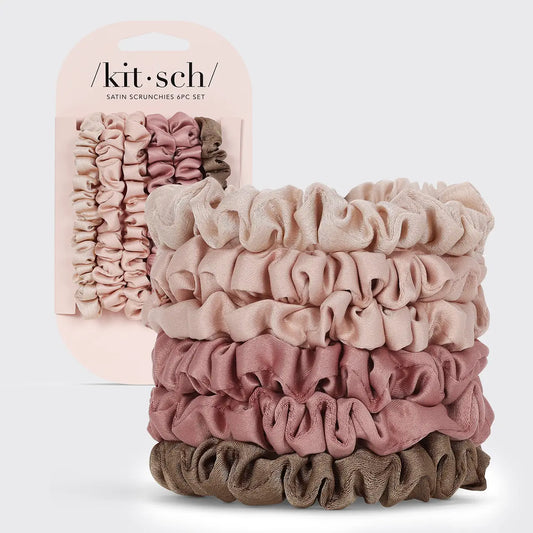 Kitsch Ultra Petite Satin Scrunchies 6pc