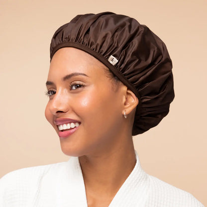 Kitsch Shower Cap 2pc Set- Terracotta & Brown