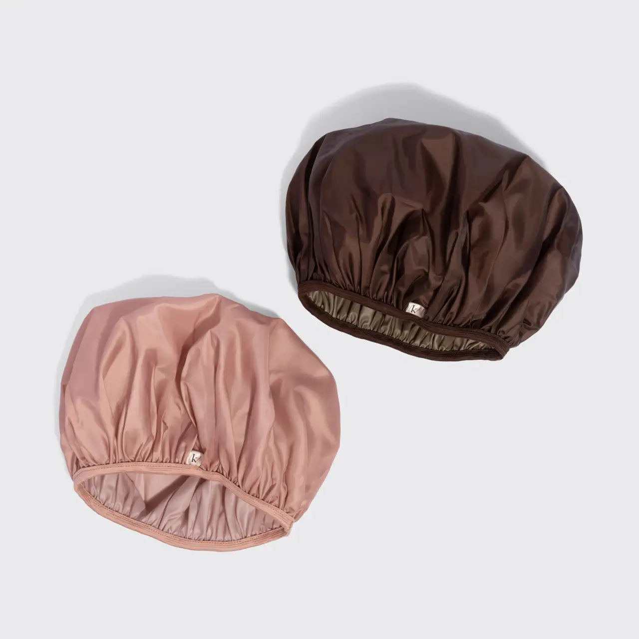 Kitsch Shower Cap 2pc Set- Terracotta & Brown