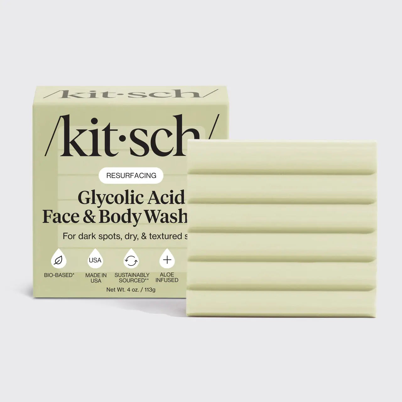 Kitsch Exfoliating Glycolic Acid Face and Body Wash Bar