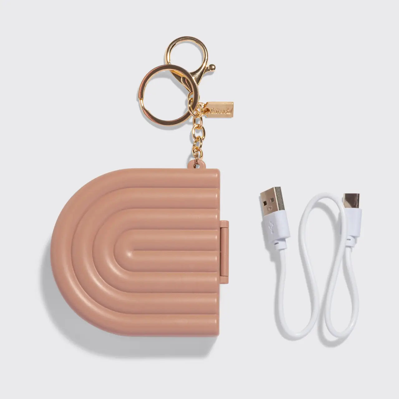 Kitsch LED Compact Mirror Keychain- Terracotta