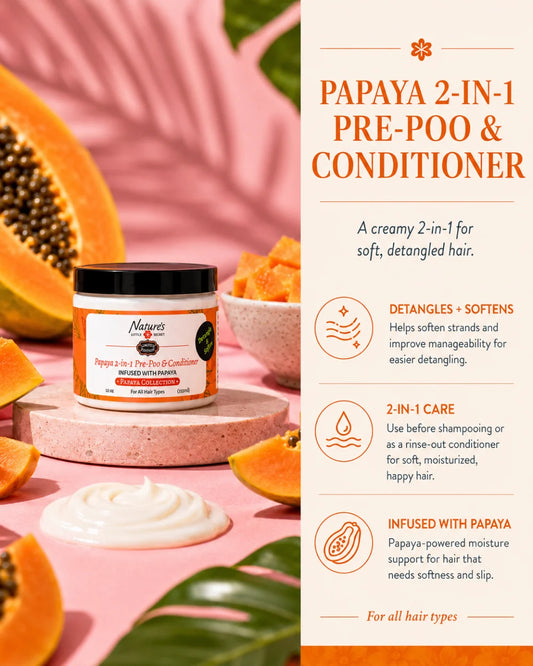 Nature's Little Secret Papaya 2-in-1 Pre Poo & Conditioner 12oz