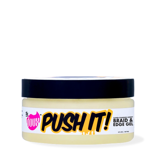 The Doux Push It! Braid & Edge Gel- Curl Care