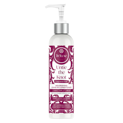 Treluxe Untie the Knot conditioner bottle on a white background