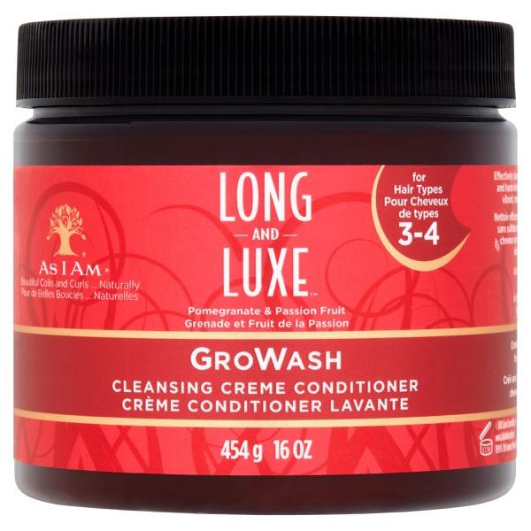 As I Am Long & Luxe Pomegranate & Passion Fruit GroWash Cleansing Creme Conditioner- Curl Care